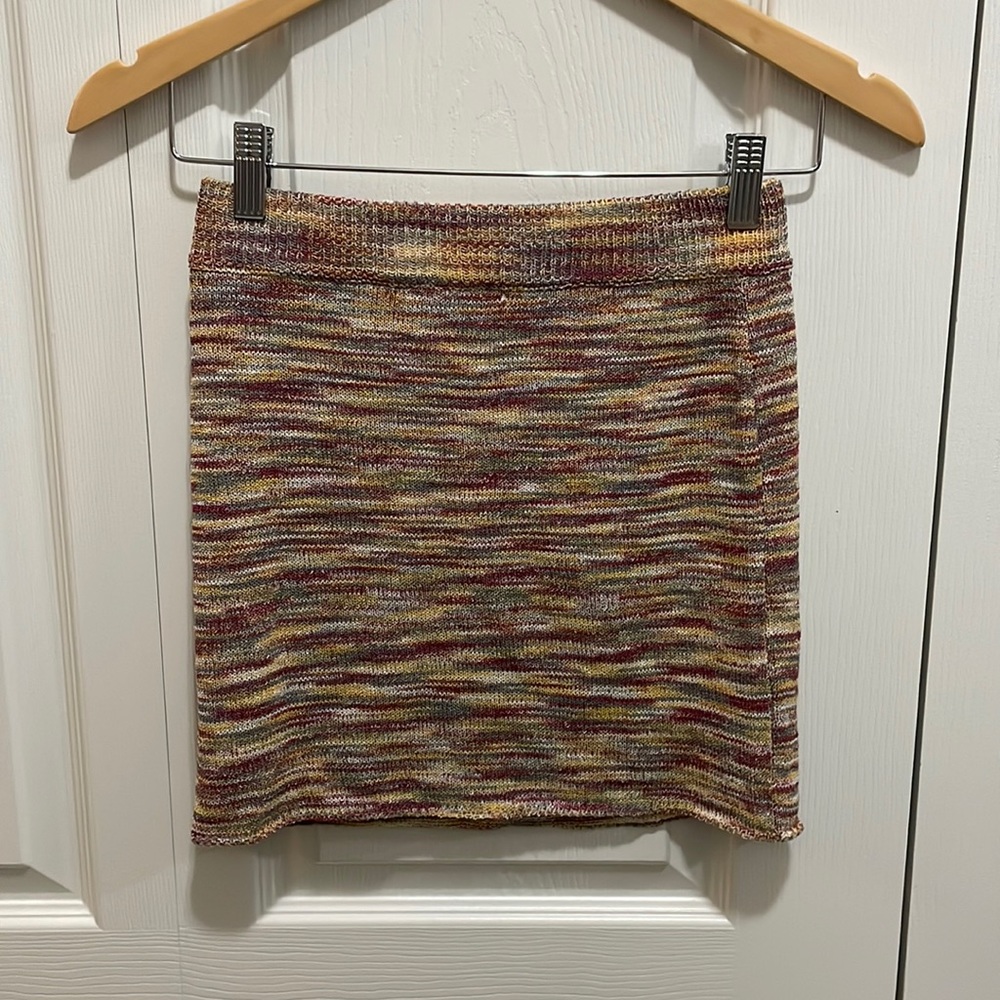 MORA knit beach mini skirt